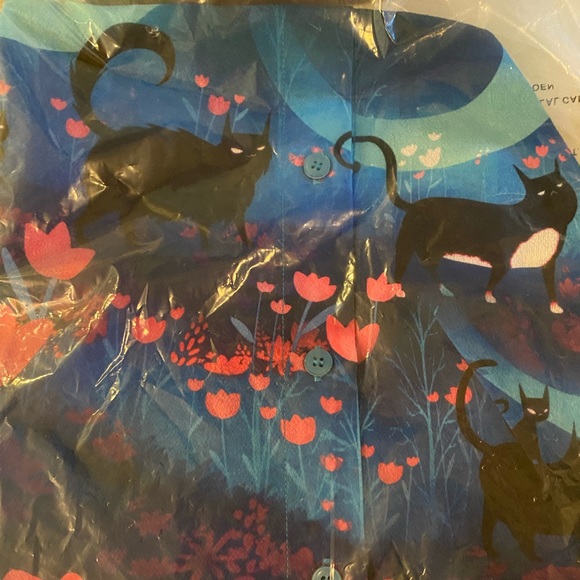Blackmilk “Kitty Parade Cute As A Button Shirt”
Size 12 Aust/8 US NWT Cats Ghost - Picture 12 of 14